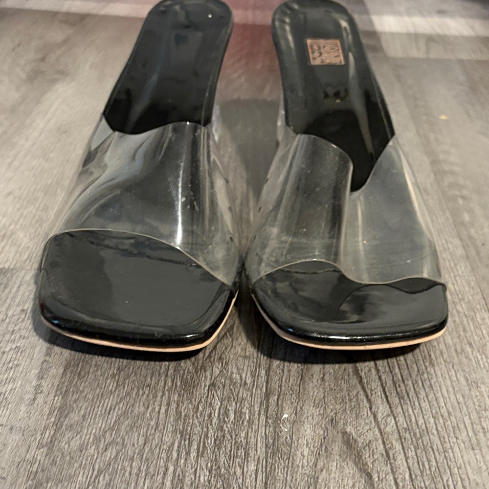 Shein Black and Transparent Women's heels